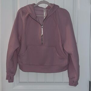 Lululemon Scuba half zip hoodie pink m/l